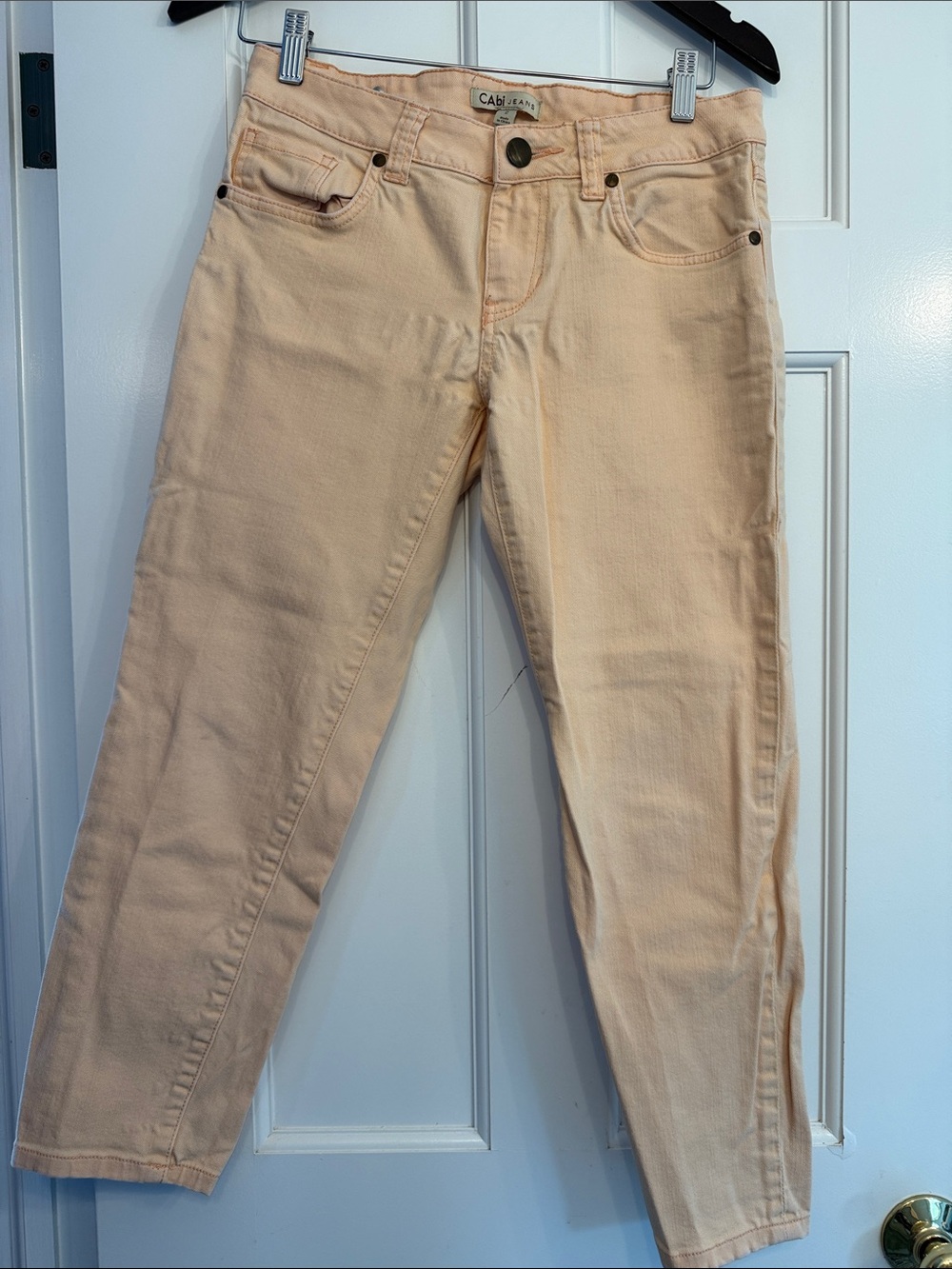 CAbi Peach Ankle Crop Jeans